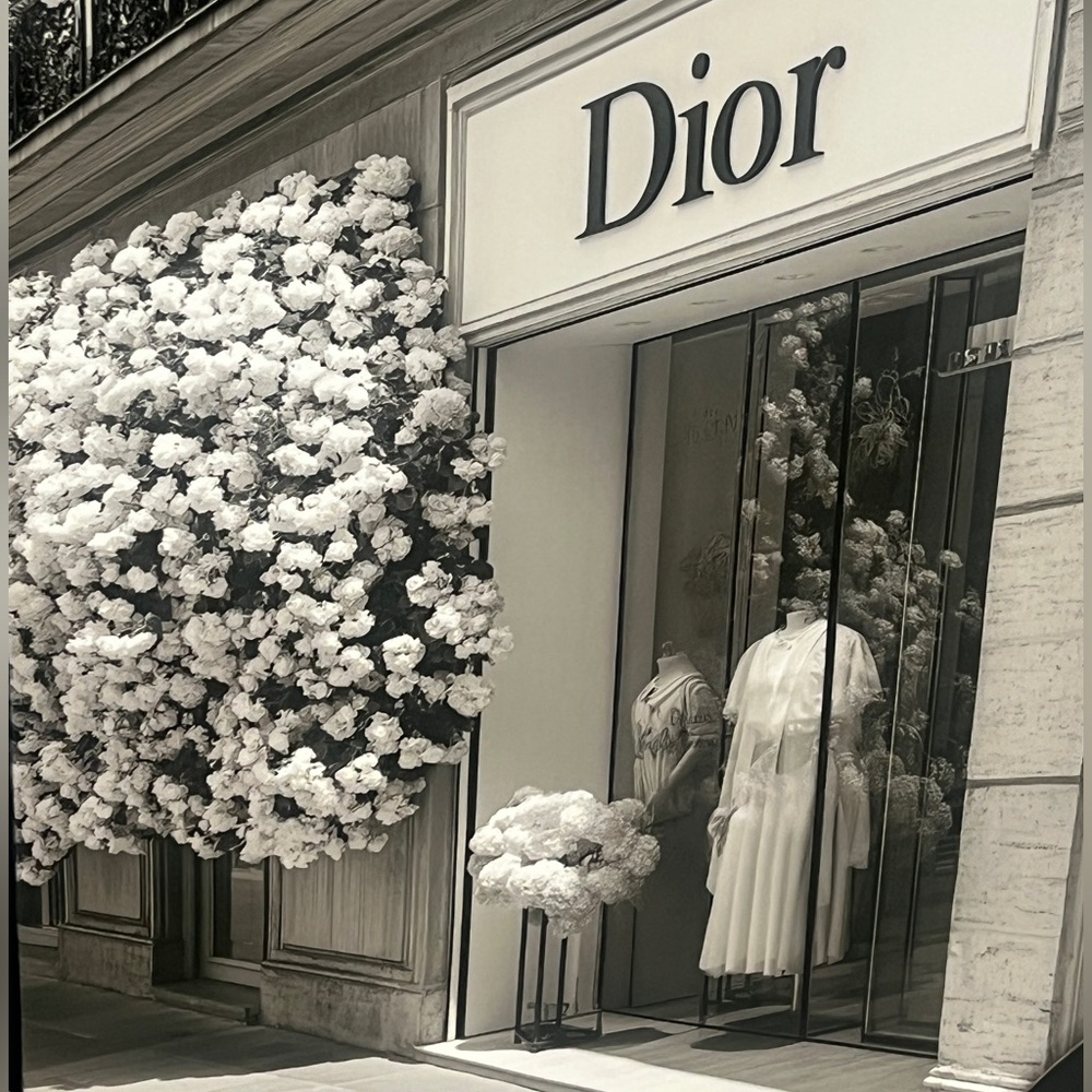 NEW Dior Storefront Monochrome Art Print Black Wood Frame 20x30 By Glossista - Picture 3 of 8